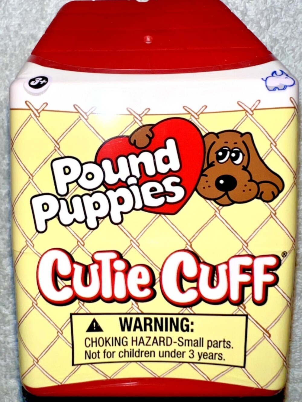 Pound Puppies Cutie Cuff Vintage Toy - Yellow & Red